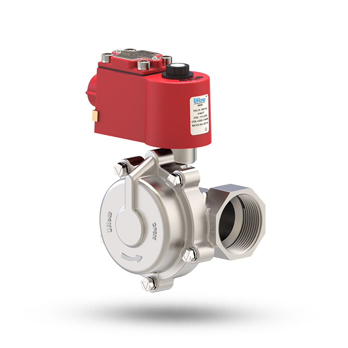 Pilot Operated Piston Type Steam Valve With Flameproof Coil
